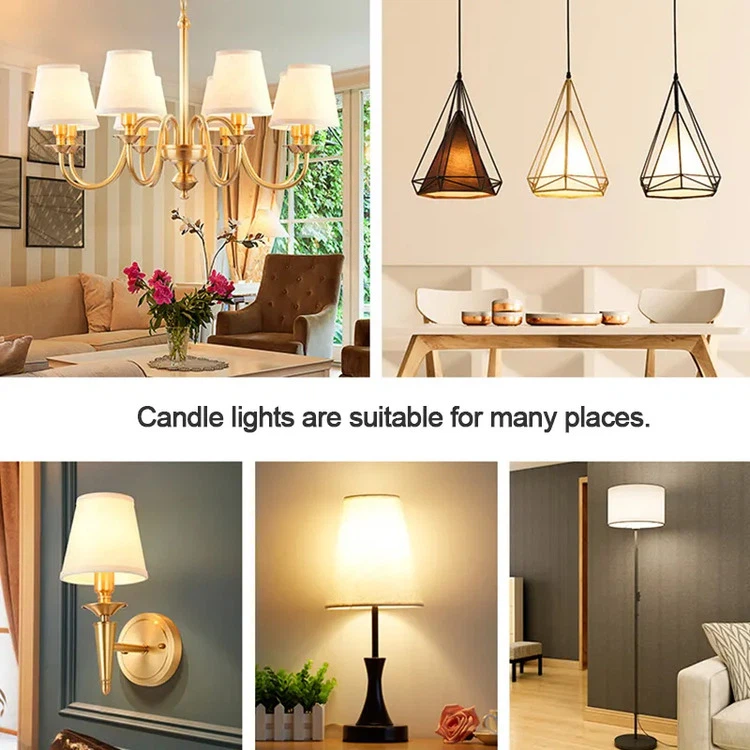 Flame Tip Candle Light Bulbs applicaton Flame Tip Candle Light Bulbs applicaton