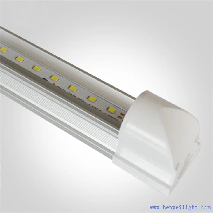 60w 8ft v-shaped t8 integrated led tube - clear