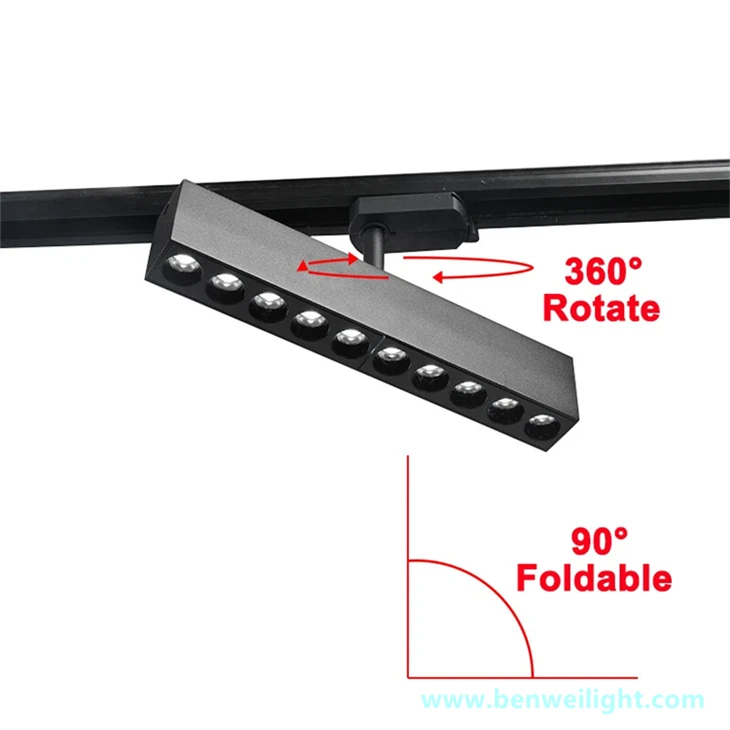 12W Magnetic LED Track Light | DC48V Dimmable Track Spotlight for Modern Interiors factory