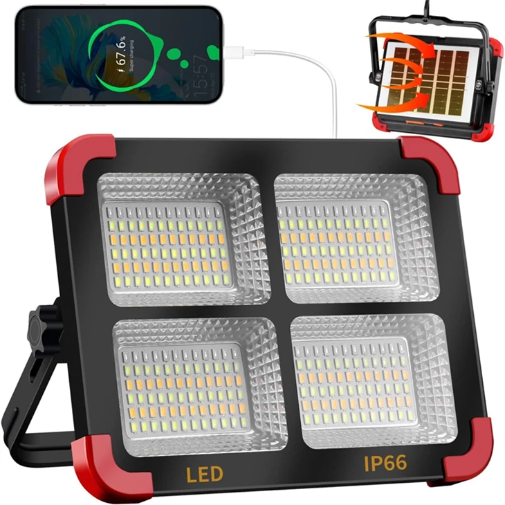 Udendørs IP66 Eksplosion-Sikker LED Flood Lights Solar-Elektrisk nødcamping