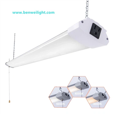 48W 4FT LED Shop Light, Triple CCT Pull Chain